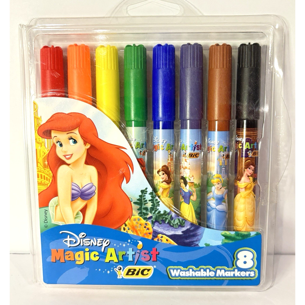 Disney Ariel Magic Artist Bic Washable Markers Little Mermaid Vintage 2003